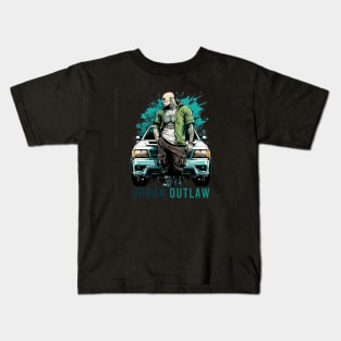 Graffiti Vector Art of Urban Outlaw Character Kids T-Shirt